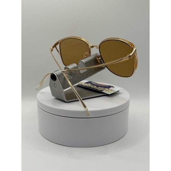 NEW Vintage Oversize Sunglasses | Non RX | Detailed Style | Gold Metal Frame main image 9